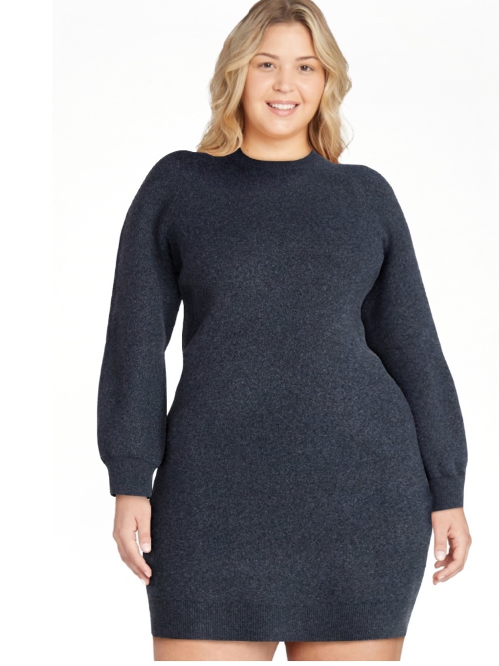 Scoop NYC Women’s Dark Stone Heather Sweater Dress Size Large NWT
